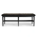 Oscarssons Möbel Nadja Bench 130 cm Svartbeiset ask/safeskinn brun