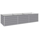 vidaXL Hevet Hagebed Grå 240 x 80 x 55 cm kaldvalset stål