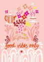 Good vibes only – scandinavian folk art illustration Poster Plakat / 40x50cm