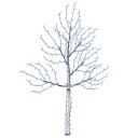 vidaXL Vegghengt LED-juletre 210 cm 312 LED-lys Blå Stål Svart