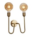 Belid Regal Duo Vegglampe E27 Messing Ledning med Bryter