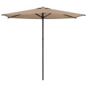 vidaXL Hageparasol 270 x 270 cm Polyester Rektangulær Gråbrun