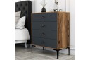 Ameias Kommode 76x90,7 cm Brun/Antrasitt   Hanah Home