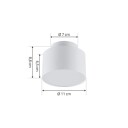 Lindby Nivoria LED-spotlight Ø 11 cm sandhvit
