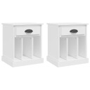 vidaXL Nattbord 2 stk hvit 43x36x50