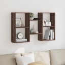  Vegghylle brun eik 96x18x60 cm konstruert tre 8721158360984