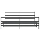 vidaXL Sengeramme i metall med hode- og fotgavl svart 200x200 cm 8721012302877