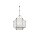 Morris taklampa nickel/frostat glas