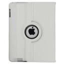 Rotary lærveske iPad 2, iPad 3, iPad 4 beskyttelse og stativ Hvit