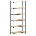  Bokhylle 6 etasjer sonoma eik 80x30x188 cm konstruert tre