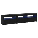  TV møbler 2 pcs Svart eik 180 x 35 x 40 cm Konstruert tre
