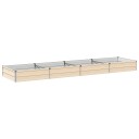 vidaXL Hevet Hagebed Elfenben 320 x 80 x 24 cm kaldvalset stål