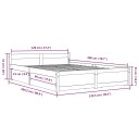 vidaXL Sengeramme med skuffer 120x200 cm