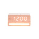KARLSSON Alarm Clock Retro W. Light Led Light Wood Veneer Beige H 7.5CM
