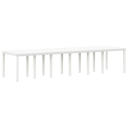 vidaXL Hage middagbord Hvit 350 x 100 x 73 cm polyrotting