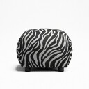 Decotique Le Petite Puff Zebra Sort / Hvit