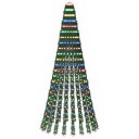 vidaXL LED juletre 220 cm 460 LED-lys Flerfarget Stål Grønn