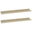 vidaXL Vegghyller 2 stk sonoma eik 60x9x3 cm