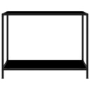 vidaXL Konsollbord svart 100x35x75 cm herdet glass