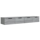 vidaXL Veggskap 2 stk gr? eik 68x30x20 cm konstruert tre