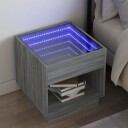  Salongbord med Infinity LED grå sonoma 50x50x50 cm 3284089