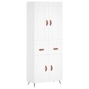vidaXL Highboard hvit 69,5x34x180 cm konstruert tre 8720845492717