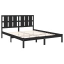 vidaXL Sengeramme svart heltre 150x200 cm 5FT King Size 8720287043515