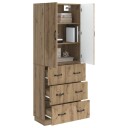 vidaXL Skapsett 2 pcs Artisan eik 66 x 34,5 x 87 cm Konstruert tre