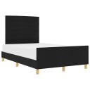  Svart Stoff Sengramme 160x200 cm