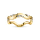 Sif Jakobs Jewellery Ellera Waves Altro Ring Gullfarge Hvit 50.0 Eurosize