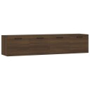 vidaXL Veggskap 2 stk brun eik 60x36,5x35 cm konstruert tre