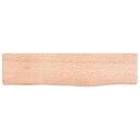 vidaXL Vegghylle lysebrun 40x10x2 cm behandlet heltre eik