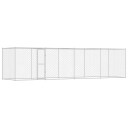 Vidaxl Hundebur Sølv 800 X 200 X 200 cm Galvanisert Stål