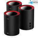 Cudy M3000 Mesh Router 3-Pack Wi-Fi 6 Rød 3000 Mbps