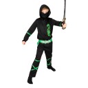 Hisab/Joker Power Ninja Svart/Grønn Barn Kostyme Medium 97809-4