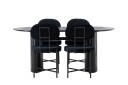 Venture Home Isolde Spisegruppe 180 cm Oval med 4 Stella Stoler Sort