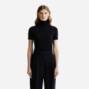 Andiata Pola Polo Neck Knit - Black Sort S