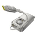 Baseus Free2pull 10000mAh 30W Powerbank med USB-C og Uttrekkbar Kabel - Grå