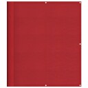 vidaXL Balkongskjerm rød 120x800 cm 100 % polyester oxford