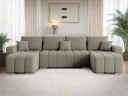 Zulueta 4 seters sovesofa med dobbel divan   grå