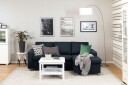 Crazy 3 seters Vendbar L formet Sjeselongsofa i Stoff   Blå