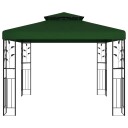 vidaXL Paviljong 3 x 3 x 2,68 m Grønn Polyester og stål