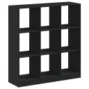  Bokhylle svart 102x32x108 cm konstruert tre