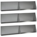 vidaXL Støttemur 6 stk. 100 x 12 x 30 cm Galvanisert stål Sølv