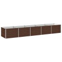 vidaXL Hevet Hagebed Svart 400 x 80 x 55 cm kaldvalset stål