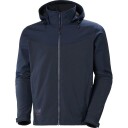 Helly Hansen Oxford Softshelljakke med hette Marineblå XXL EN ISO 20471 Arbeidsjakke