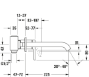 Duravit C.1 1-greps Servantbatteri Til innbygging, 225 mm tut, Krom