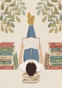 Lying On My Back Reading a Book Plakat Plakat / 50x70cm