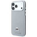 Karl Lagerfeld «Grained Karl Head» metall-MagSafe-etui til iPhone 18 Pro / 17 Pro Grå
