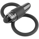 Malesation Dobbel Penisring med Vibrator      - Svart